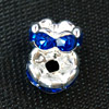 20 Stk. Strassrondellen 6mm Silber/Sapphire